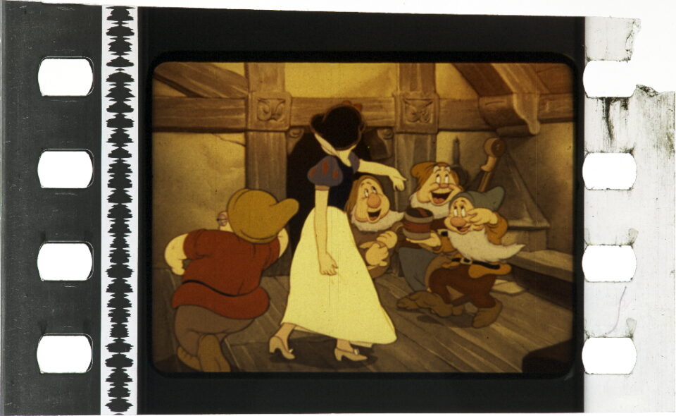 Snow White and the Seven Dwards nitrate frame in Technicolor