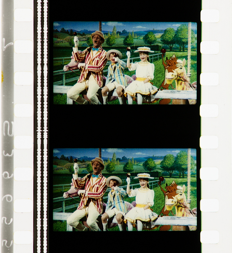 Technicolor V dye-transfer strip bringing color to the Mary Poppins film